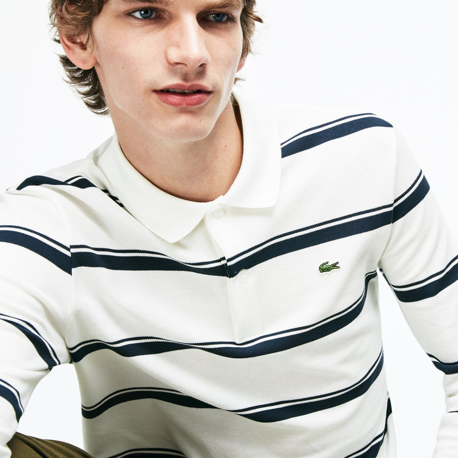 Men\'s Shirt Lacoste Piqué Petit Fit Polo Striped – lacosteph-staging Regular