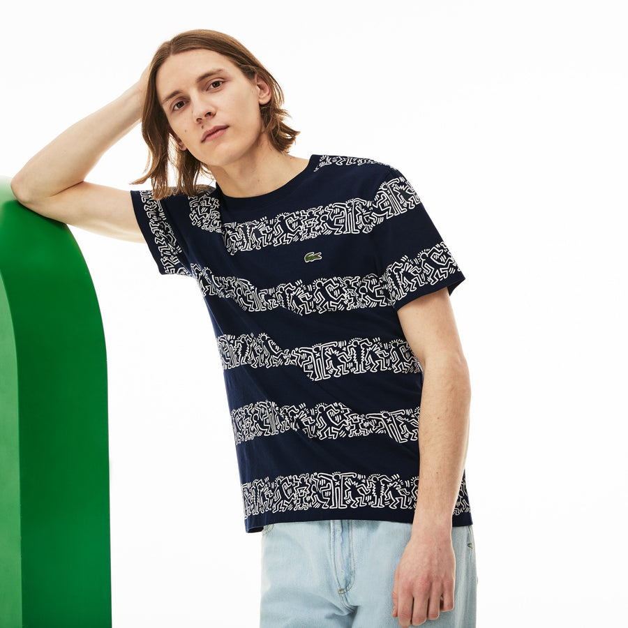 Mentalt Halvtreds Grand Men's Keith Haring Striped Cotton Crew Neck Cotton T-shirt –  lacosteph-staging